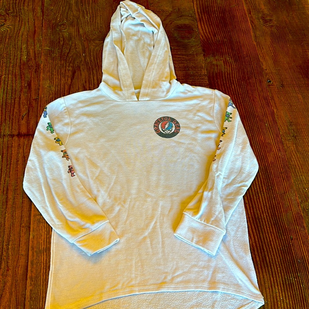 Chaser Grateful Dead Dancing Bear White Hoodie GUC